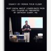 IDEAFit 25 Things Your Client Must Know About Lower-Back Pain - CEC Course by Presented by Anthony Carey, MA