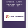 David Snyder – NLPPower – Conversational Persuasion Influence 4 – CPI 4