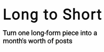 Erica Scheider and Rob Lennon – Long to Short Toolkit